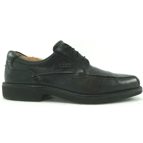 ECCO Mens Bicycle Toe Oxfords Black Leather Dress Shoes Size 10-10.5 US EU44 EUC