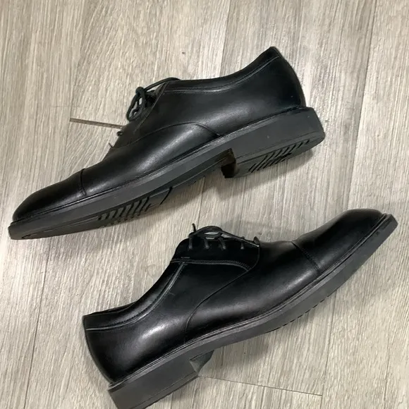 Ecco Vitrus II Cap Toe Tie Oxfords Mens Size 11 Black Leather Dress Shoes