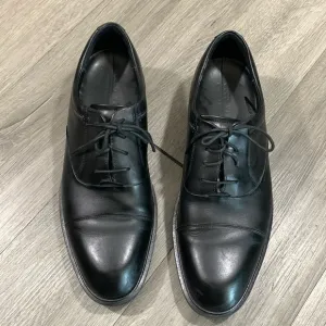 Ecco Vitrus II Cap Toe Tie Oxfords Mens Size 11 Black Leather Dress Shoes