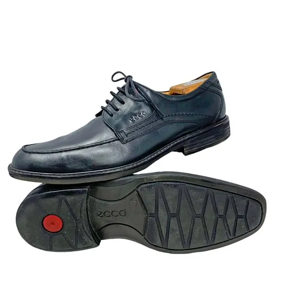 ECCO Windsor Black Leather Apron Toe‎ Oxford