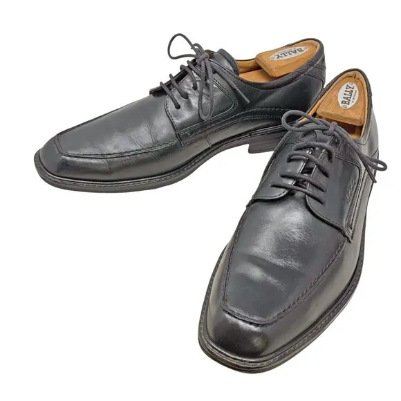 ECCO Windsor Black Leather Apron Toe‎ Oxford