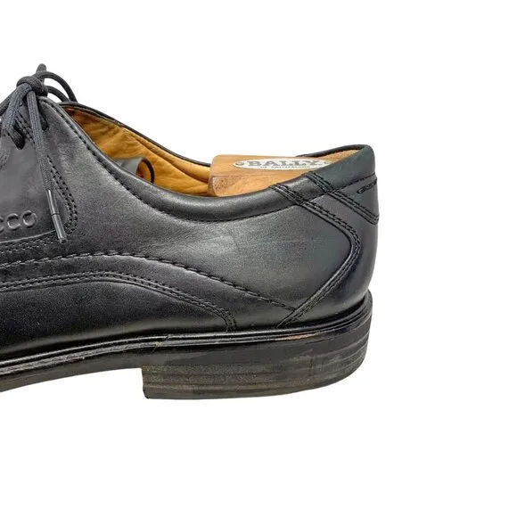 ECCO Windsor Black Leather Apron Toe‎ Oxford
