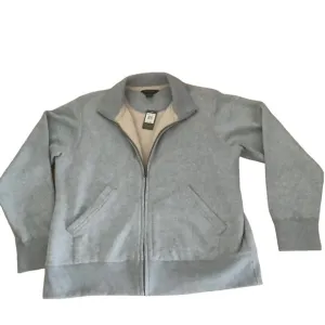 Eddie Bauer mens 2XL heavyweight sherpa lined zipper gorpcore grey jacket
