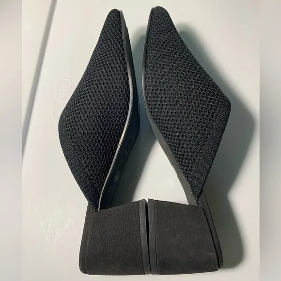 Eileen Fisher Gest Black stretch knit Mules 8.5