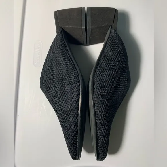 Eileen Fisher Gest Black stretch knit Mules 8.5
