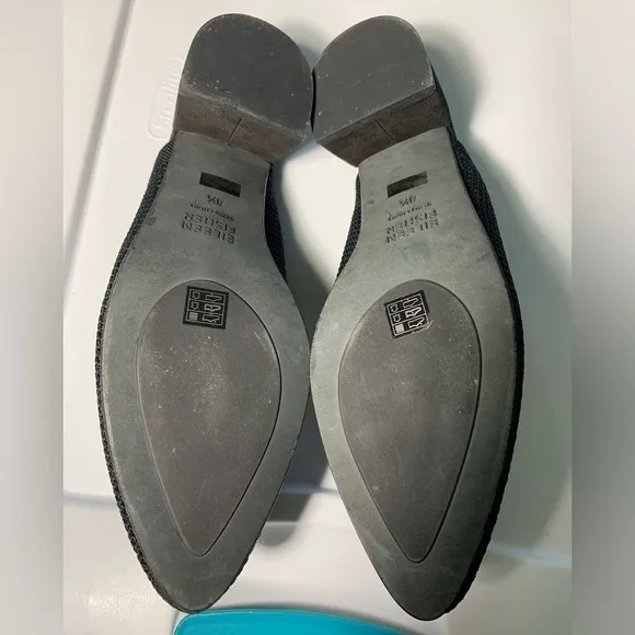 Eileen Fisher Gest Black stretch knit Mules 8.5