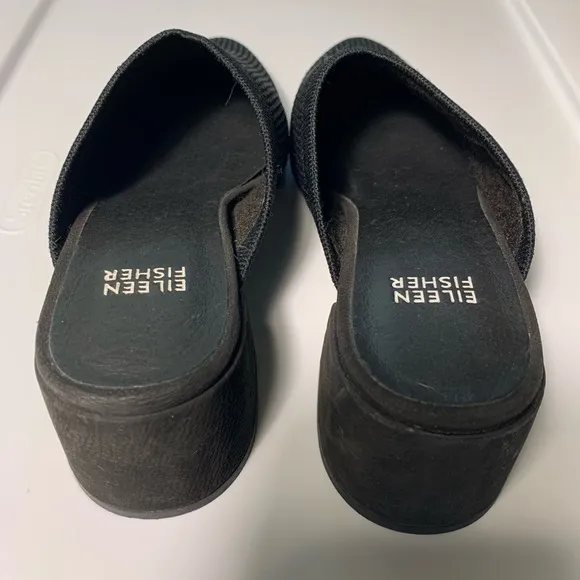 Eileen Fisher Gest Black stretch knit Mules 8.5