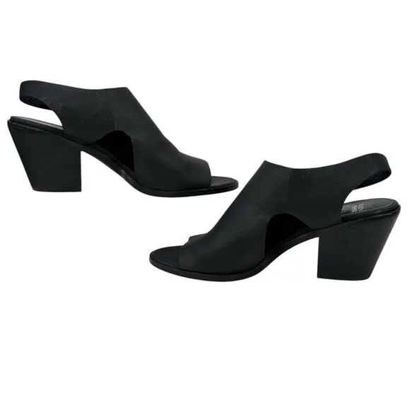Eileen Fisher Glance Sling Back Heel Sandal Women's SZ 11 Black Comfort Capsule