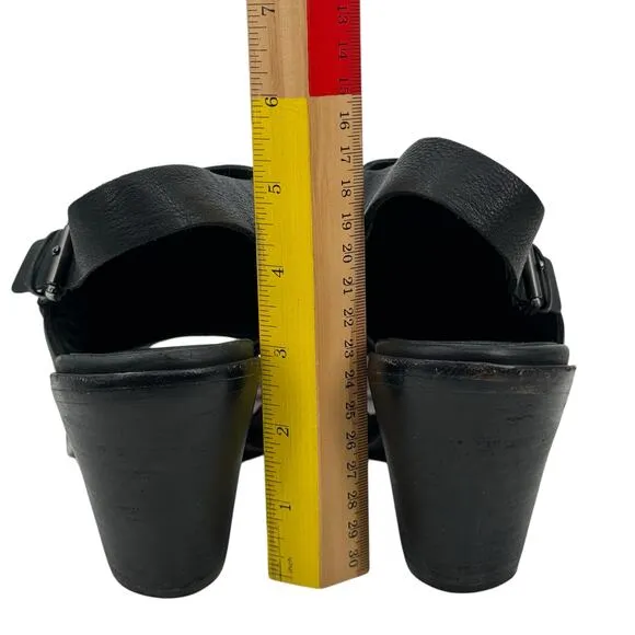 Eileen Fisher Glance Sling Back Heel Sandal Women's SZ 11 Black Comfort Capsule