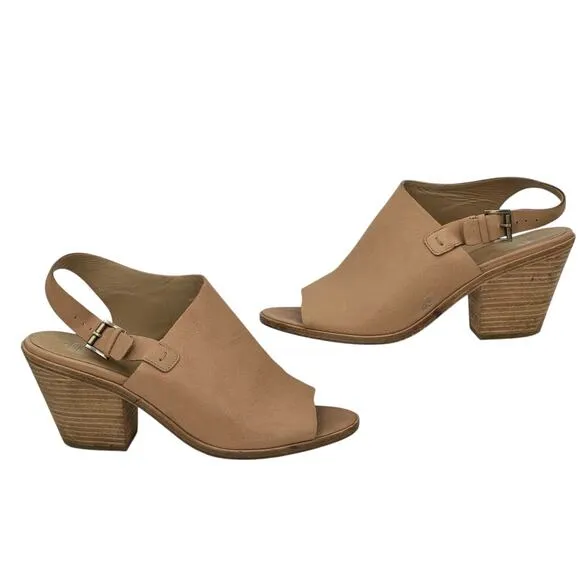 Eileen Fisher Glance Sling Back Heel Sandal Women's SZ 11 Tan Comfort Capsule