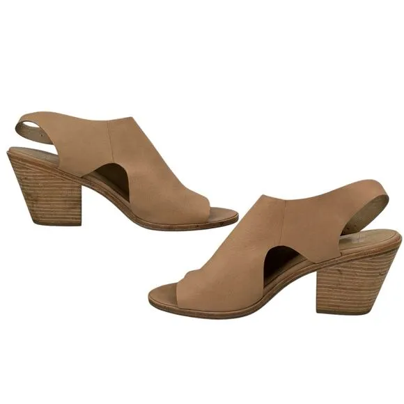 Eileen Fisher Glance Sling Back Heel Sandal Women's SZ 11 Tan Comfort Capsule