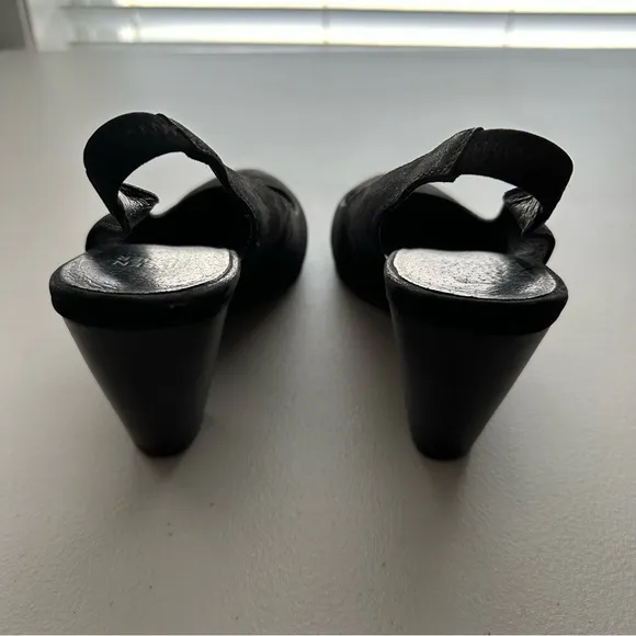 EILEEN FISHER Milla Tumbled Nubuck Slingback Heels Women’s Size 7