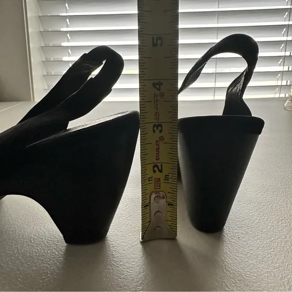 EILEEN FISHER Milla Tumbled Nubuck Slingback Heels Women’s Size 7