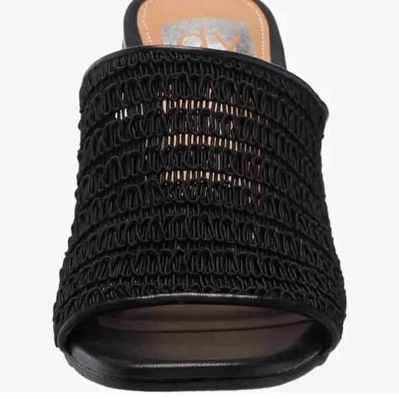 Elegant Black Women's Heeled Mules