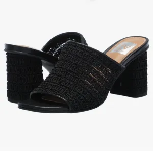 Elegant Black Women's Heeled Mules