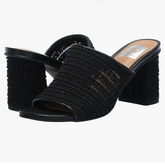 Elegant Black Women's Heeled Mules