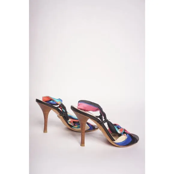 Emilio Pucci Multicolor Slingback Heels