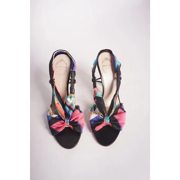 Emilio Pucci Multicolor Slingback Heels