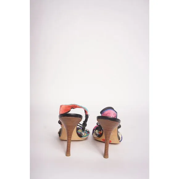 Emilio Pucci Multicolor Slingback Heels