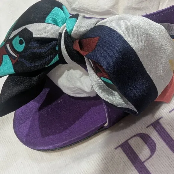 EMILIO PUCCI Silk Scarf Satin Kitten Heels