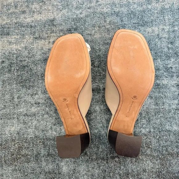 Emme Parsons Eva Orzo Leather Mules NEW