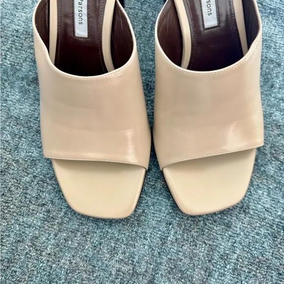 Emme Parsons Eva Orzo Leather Mules NEW