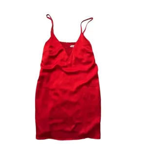 Emory Park Red Slip Dress – Size L Lightweight Midi