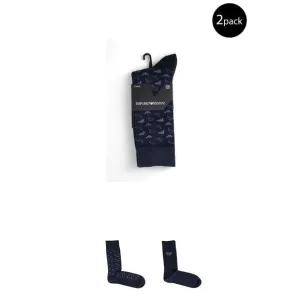 Emporio Armani Underwear EA Socks 2 Pack Crew Socks Men Blue Underwear