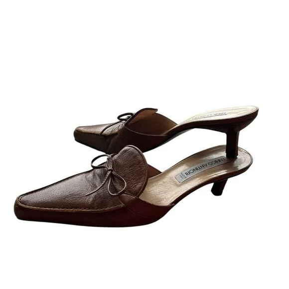 Enrico Antinori • Italian leather pointed mules