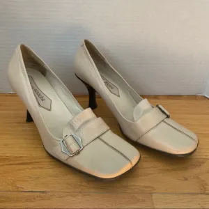 Enzo Angiolini || EA Flexo; Toe Buckle; Leather Kitten Heels; Size 6 1/2M