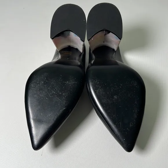 Eugenia Kim Watercolor Silk Wrapped Block Heeled Mules - sz 39