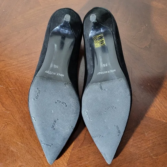 Everlane Black Editor Kitten Heels Size 9.5 Italian made