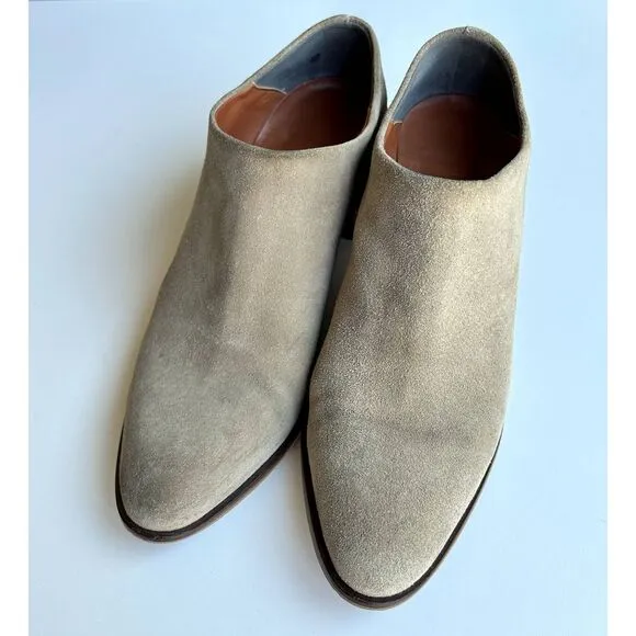 EVERLANE Suede Leather Step Back High Heel‎ Women's Slip On Mules 7 Boho Booties