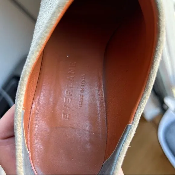 EVERLANE Suede Leather Step Back High Heel‎ Women's Slip On Mules 7 Boho Booties