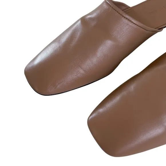 EVERLANE The Day Leather Slide Slip on Mule in Blush Tan-Size 10