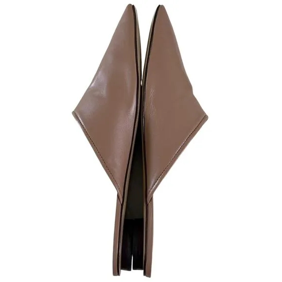 EVERLANE The Day Leather Slide Slip on Mule in Blush Tan-Size 10