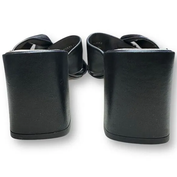 Everlane Women's‎ Black Twisted Strap Mules Block Heel Size 6 Classic Minimalist
