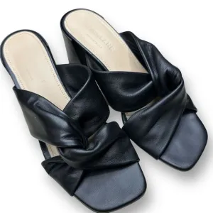 Everlane Women's‎ Black Twisted Strap Mules Block Heel Size 6 Classic Minimalist