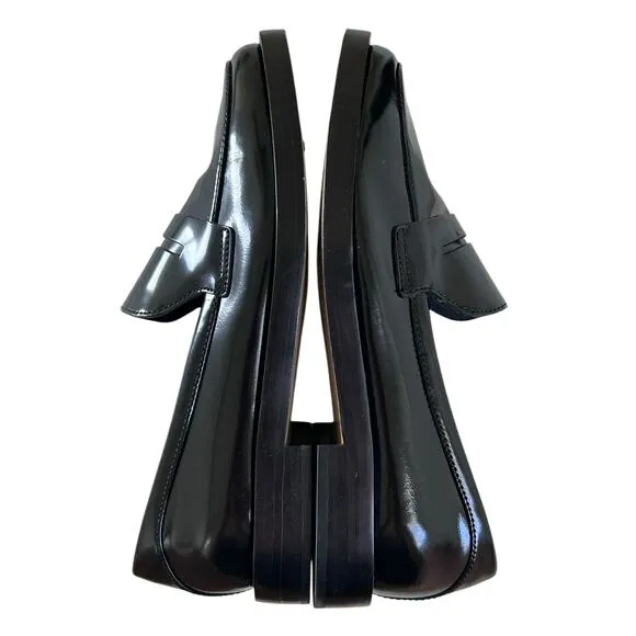 EVERLANE Women's Leather Penny Loafer in Black-Size 7.5