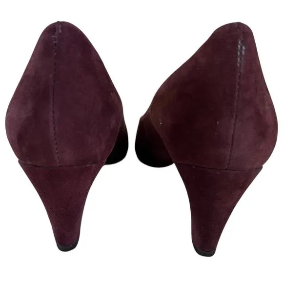 EVERLANE Women's The Banana Pump in Dark Mahogany Suede-Size 7.5