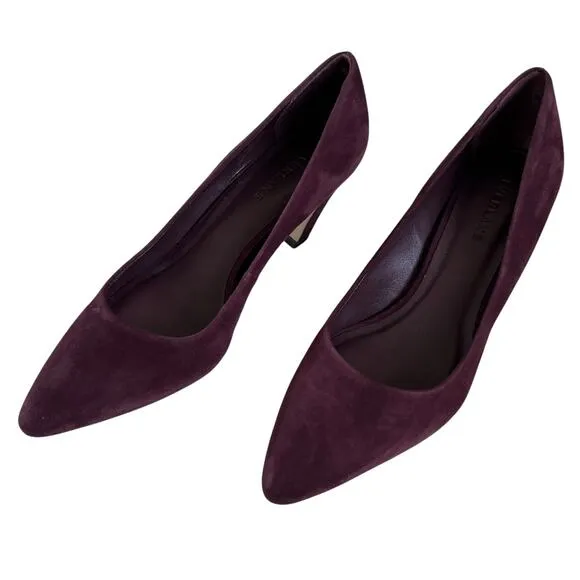 EVERLANE Women's The Banana Pump in Dark Mahogany Suede-Size 7.5