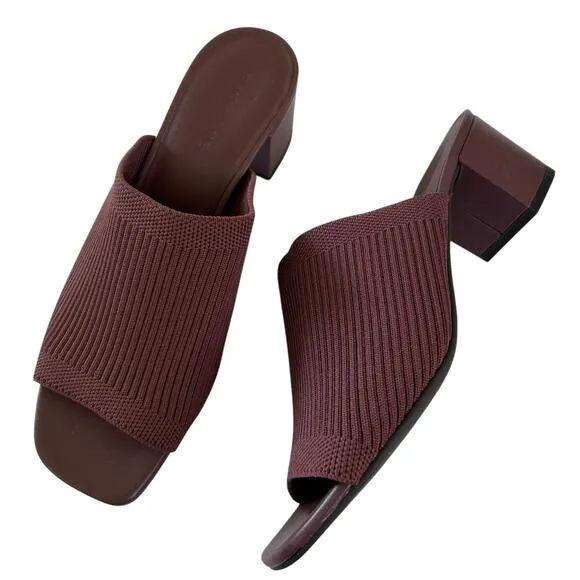 EVERLANE Women’s The Glove Block Heel Mule in ReKnit Fudge-Size 8