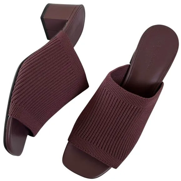 EVERLANE Women’s The Glove Block Heel Mule in ReKnit Fudge-Size 8