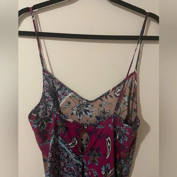 Everyday Ritual Angelina Cotton &amp; Silk Slip Nightgown Navy English Garden SZ Sm