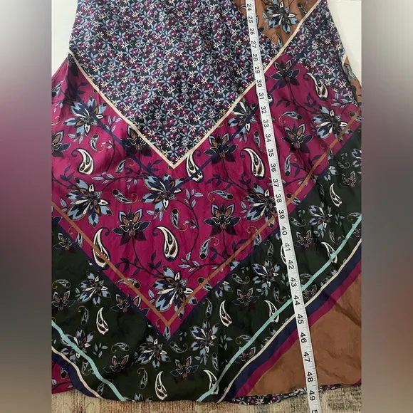 Everyday Ritual Angelina Cotton &amp; Silk Slip Nightgown Navy English Garden SZ Sm