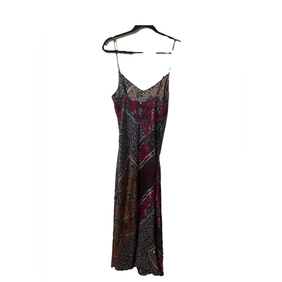 Everyday Ritual Angelina Cotton &amp; Silk Slip Nightgown Navy English Garden SZ Sm