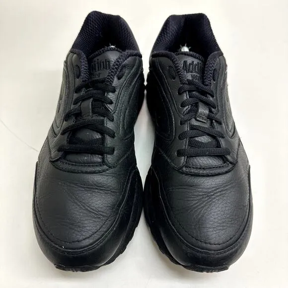 EXCELLENT Brooks Addiction Walker Triple Black Leather Men's Size 7.5 2E Wide