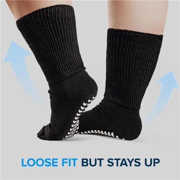 Extra Wide Socks for Swollen Feet, Diabetic Socks for Men, Hospital Socks, Wide