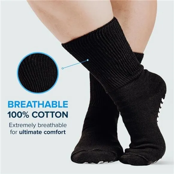 Extra Wide Socks for Swollen Feet, Diabetic Socks for Men, Hospital Socks, Wide