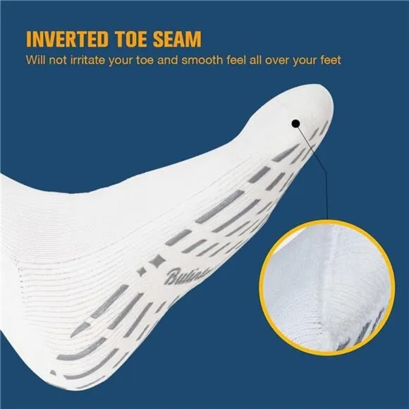 Extra Width Socks for Swollen Feet-4 Pairs Hospital Grip Socks,Bariatric Socks